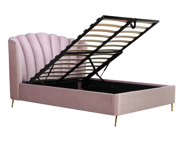 Como Pink Ottoman Bed Frame